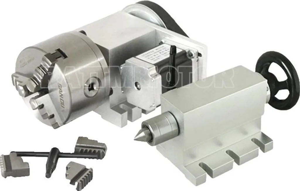 Plateau tournant CNC pour gravure 4D, mandrin 3 mors et précision