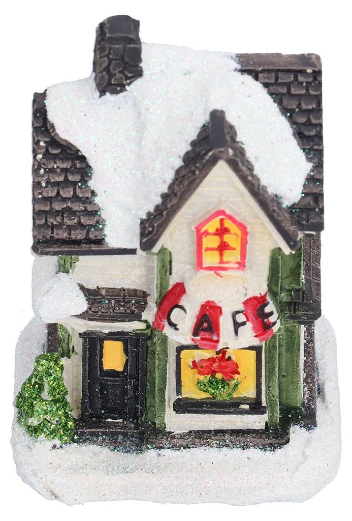 Weihnachtsdorf Haus LED Weihnachten Harz Licht Haus mit LED-Licht batteriebetrieben
