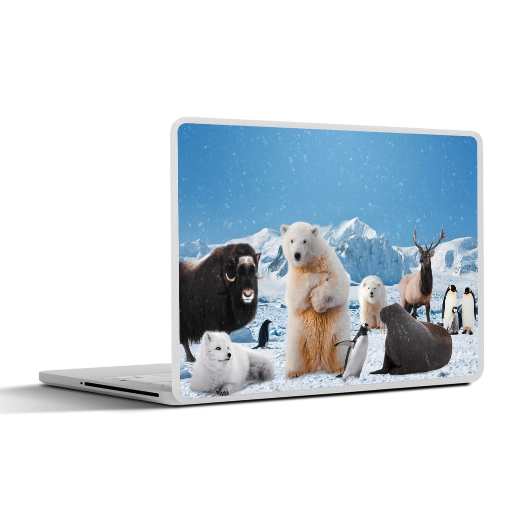 MuchoWow Laptop Aufkleber Sticker Cover Tiere - Große Fünf - Arktis 36.5x27.5 cm - Laptop-Sticker