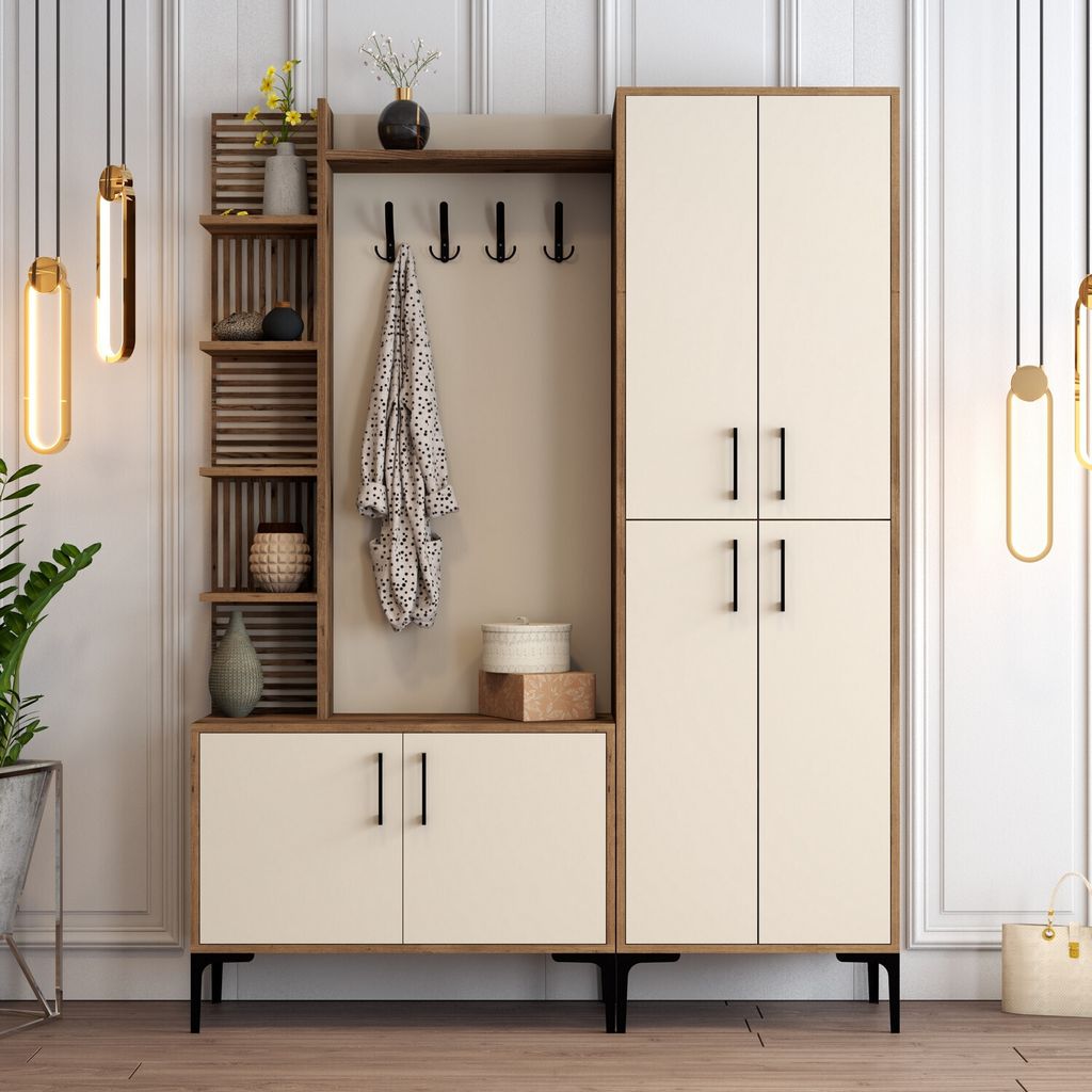 Skye Decor, Viyana DA - ořech, krémová, skříně, předsíňový Obrázek produktu 