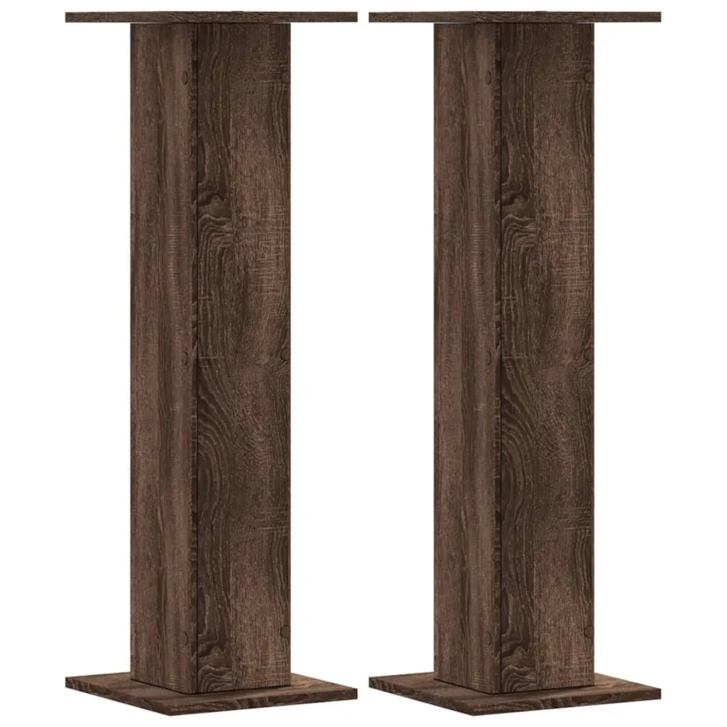 Coppia Stand Casse Audio vidaXL 30x30x95 cm - Rovere Marrone