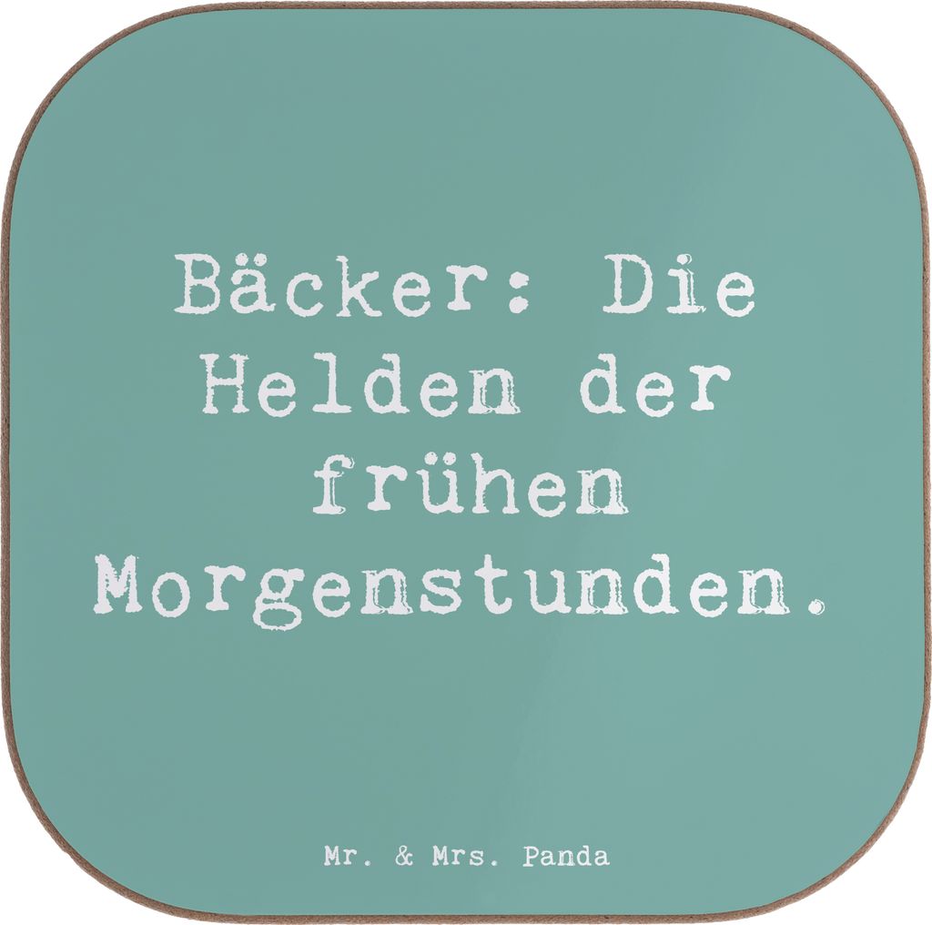 Mr. & Mrs. Panda Tassen Untersetzer Spruch Bäcker Helden - Meeresbrise - Geschenk, Backkunst, Geschmack, personalisierte Geschenke, mit Herz, Wert...
