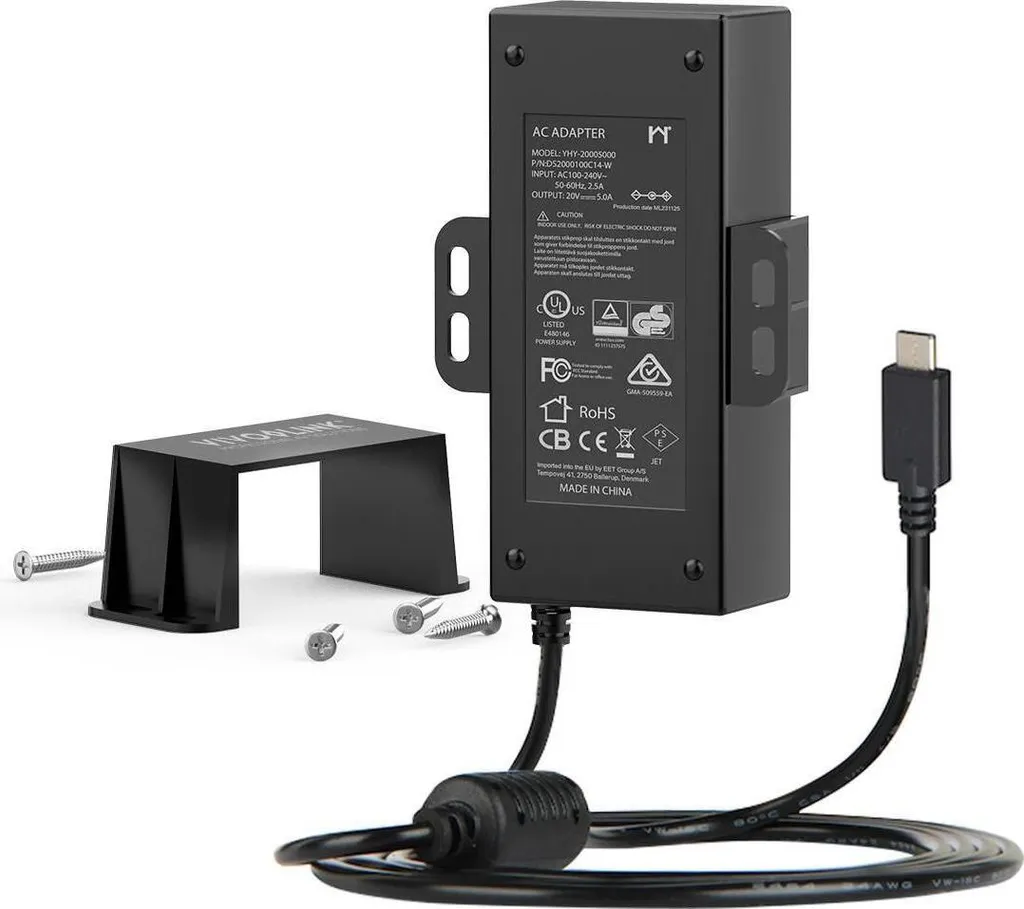 Chargeur rapide 100W USB-C avec câbles EU/UK pour PC et MacBook Pro
