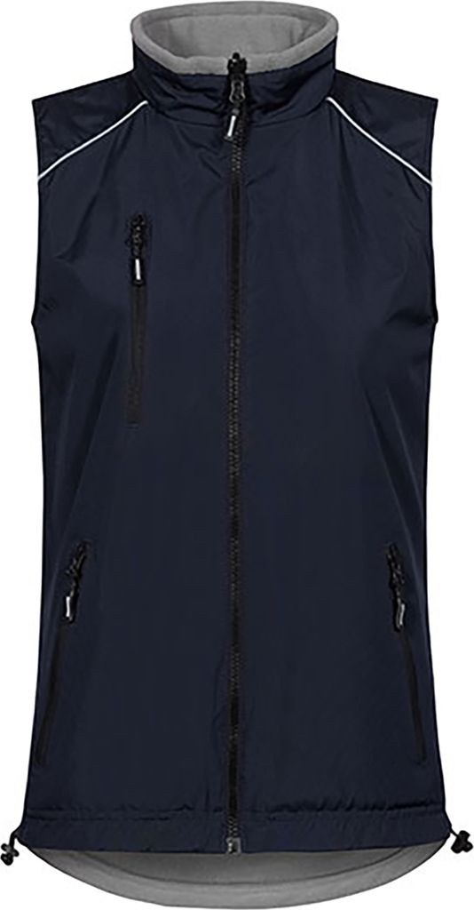 Reversible Weste C+ Damen, Marineblau-Grau, XL