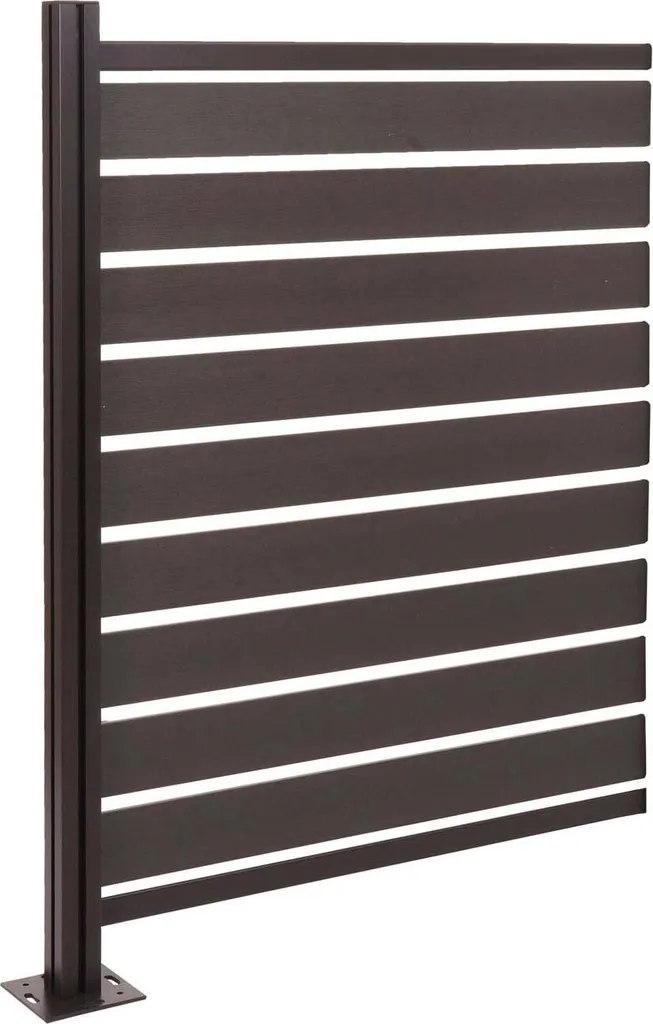 Recinzione per cassonetti in alluminio HWC-K57, elemento di prolungamento del rivestimento dei cassonetti, estensibile in legno 130x100x6cm ~ antracite