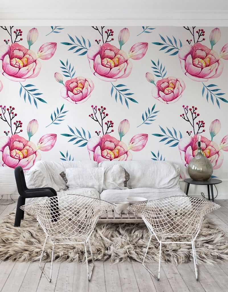Coloray Fototapete 250x104 cm Latextapete Magicstick - Blumenful Pastell