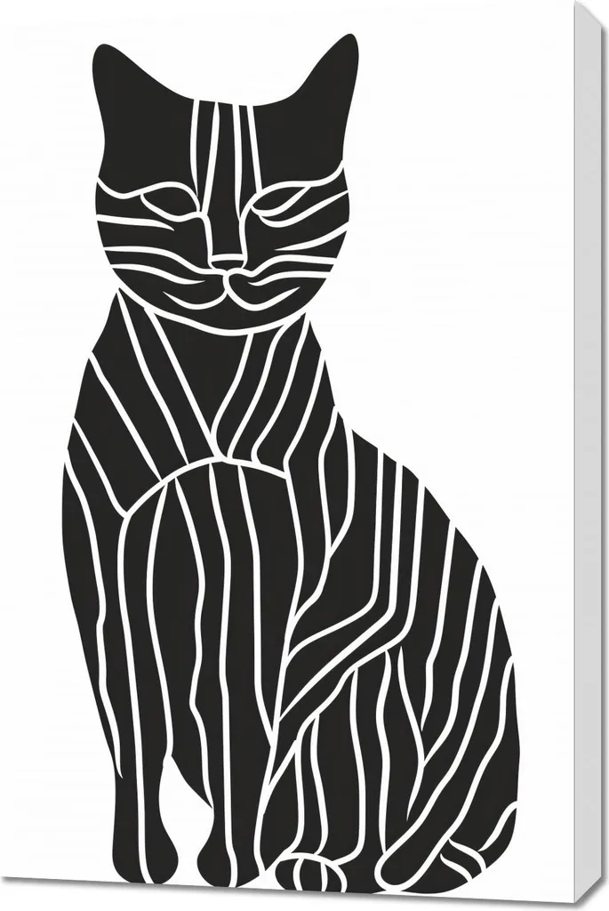 Quadro 60x90 cm Zebra in corpo di gatto