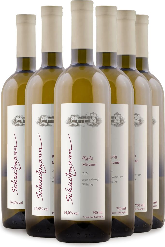 Schuchmann Mtsvane 2022 Georgischer Weißwein trocken (6 x Produktbild 