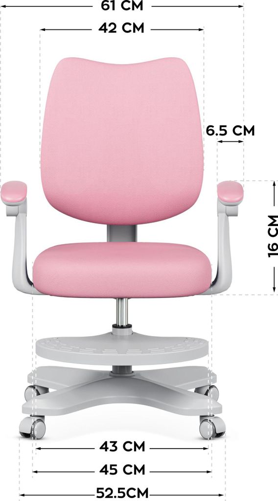 MARK ADLER Junior 5.0 ergonomischer Schreibtischstuhl Kinder – Mitwachsender Kinder Schreibtischstuhl – Mit Fußstütze – Höhenverstellbar – Für gesundes Sitzen – Kinder ab 6 Jahren – Rosa