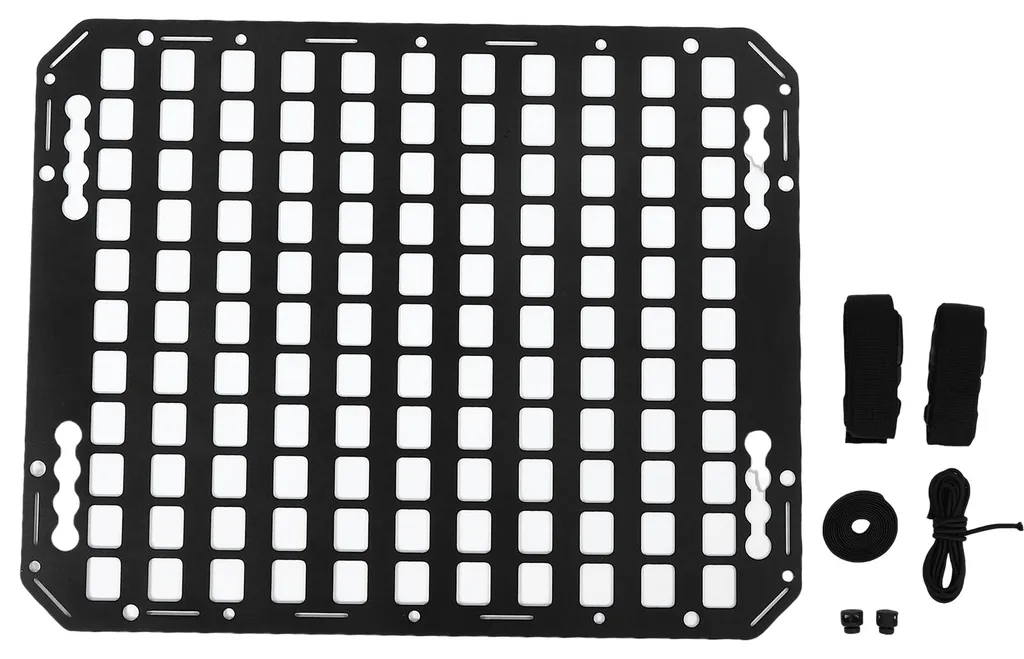 Panneau de Fixation Tactique en Aluminium Noir pour Plateau de Camionette