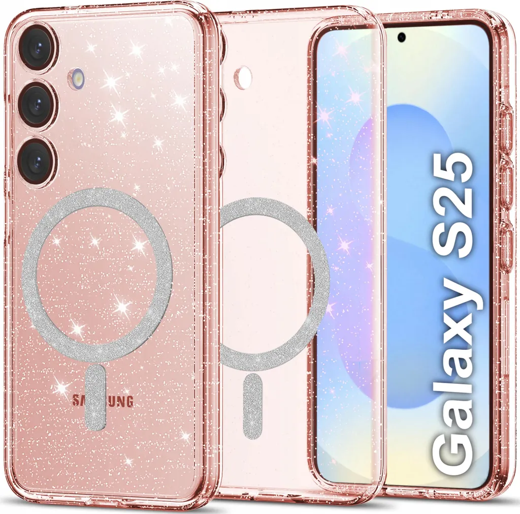 Custodia Samsung S25 Glitter MagSafe + Vetro Temperato | Effetto Brillante