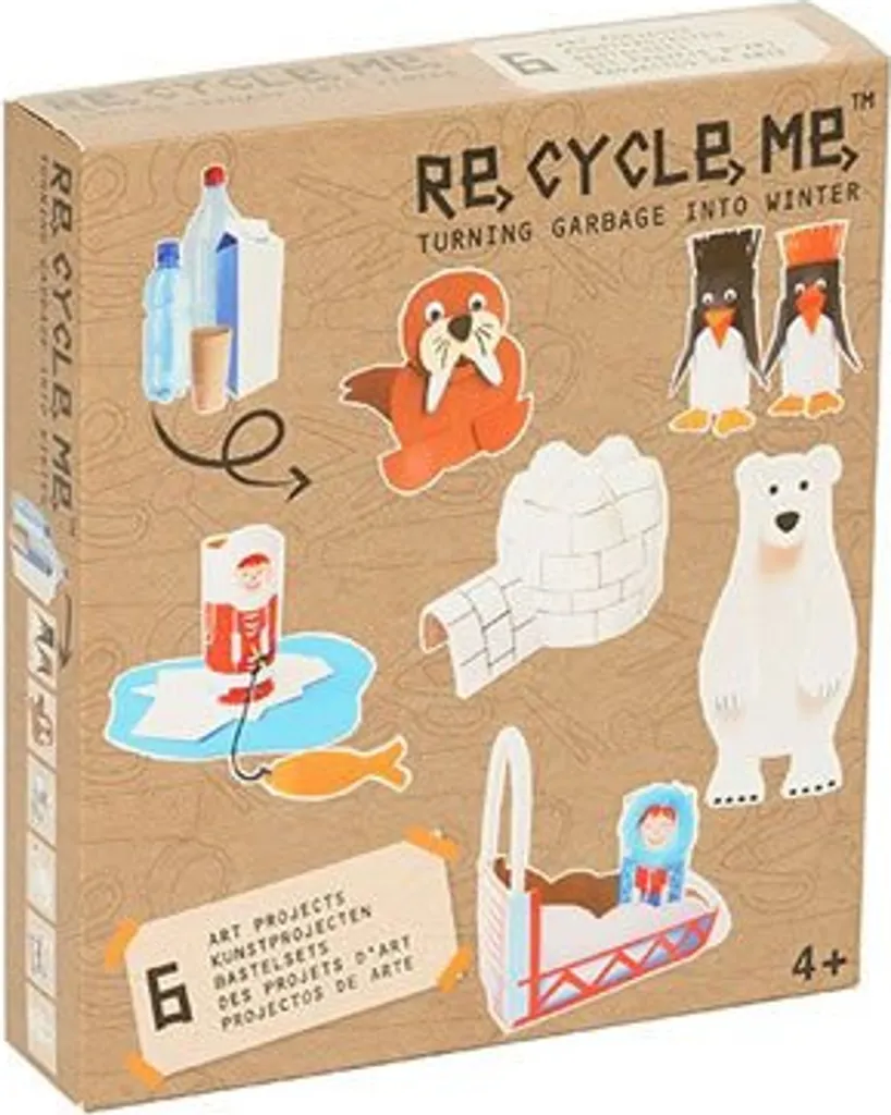 Kit bricolage enfant hivernal Re-Cycle-Me avec matériel de recyclage