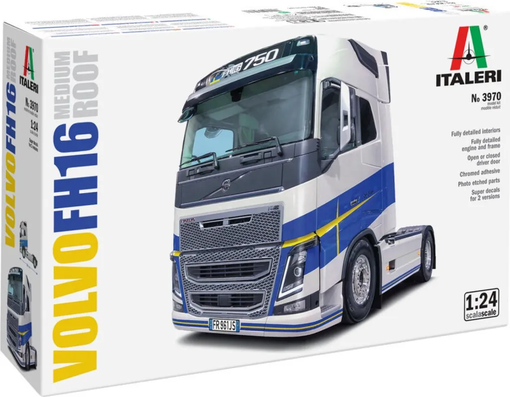 Volvo FH16 Toit Moyen 1:24 - Maquette haute précision sans défauts montage
