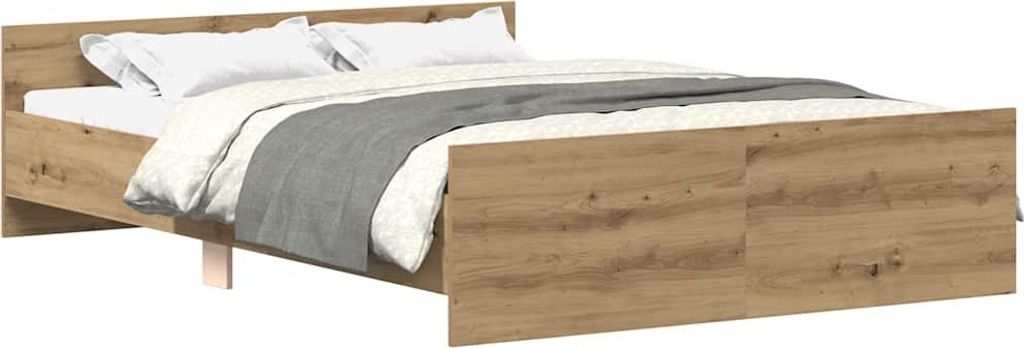 Bettgestell ohne Matratze Artisan-Eiche 135x190cm Holzwerkstoff