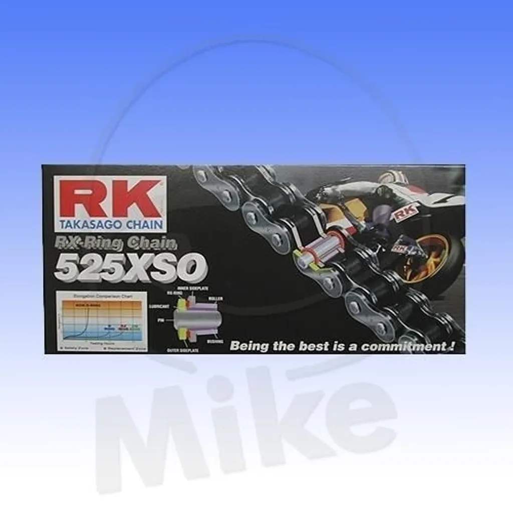 Chaîne RK 525XSOE avec joints X-Ring ultra résistante en 106 maillons