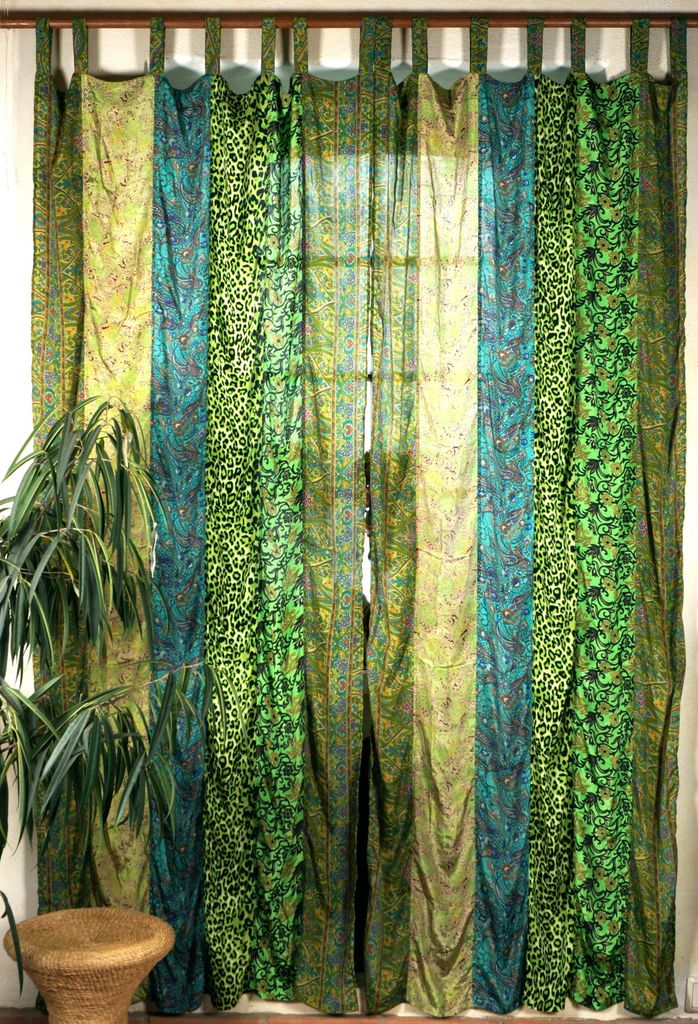 Boho Patchwork Vorhänge, 1 Paar Bohemia Gardine aus Produktbild 