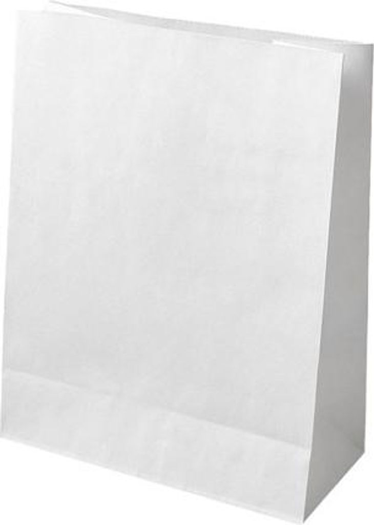 Ökologische Papiertüte 120 x 90 x 320, weiß