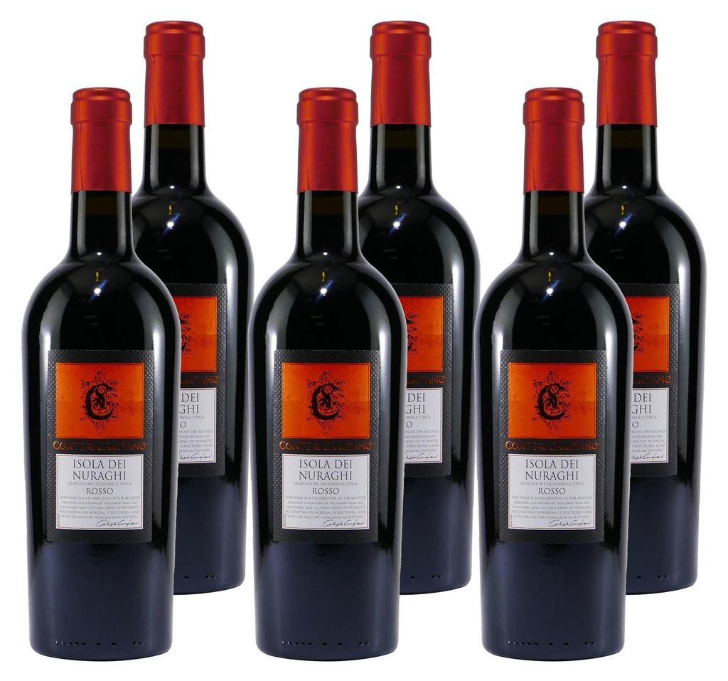 Conte di Campiano Isola dei Nuraghi Rosso (6 x 0,75L) Produktbild 