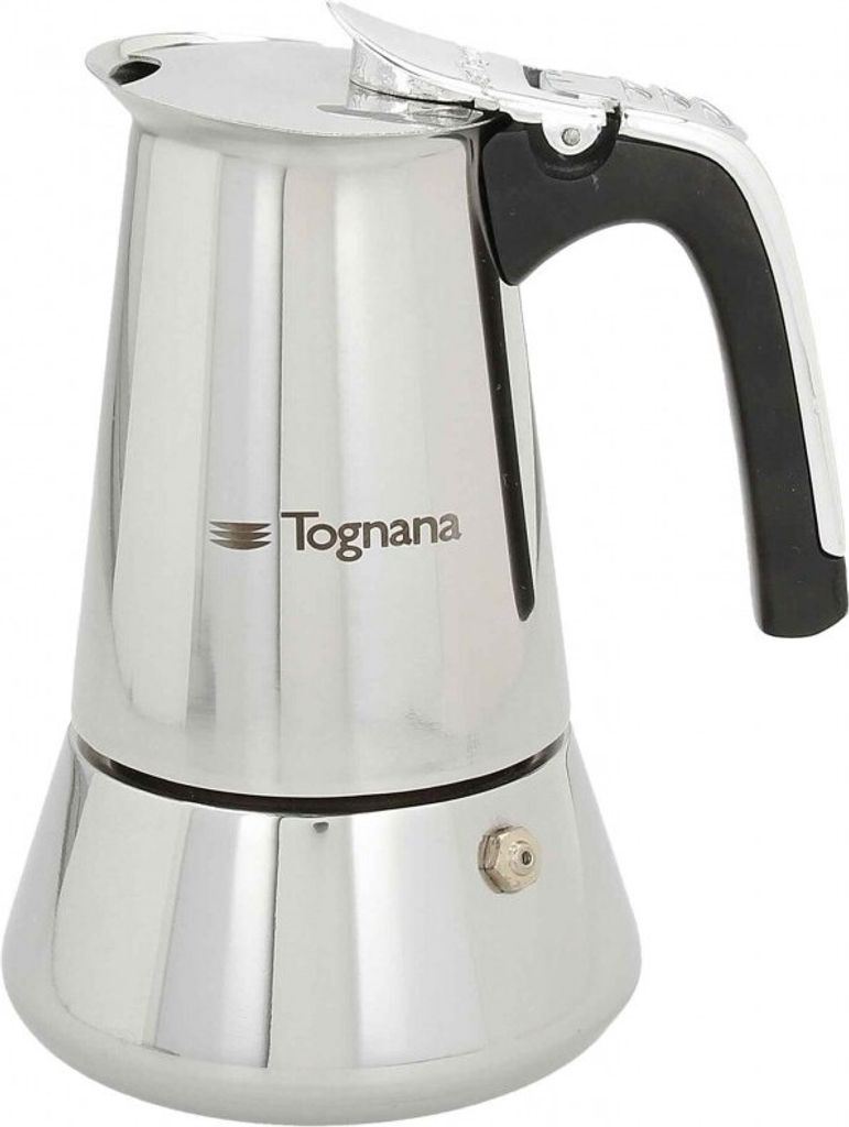 ESPRESSOKOCHER Edelstahl für 10 Tassen Espresso Maker TOGNANA Riflex