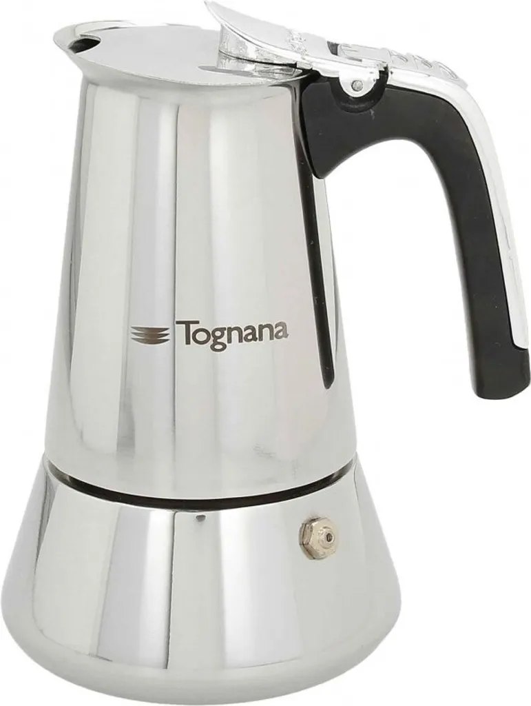 Cafetière Moka 4 Tasses pour Induction Tognana Riflex - Inox Argenté