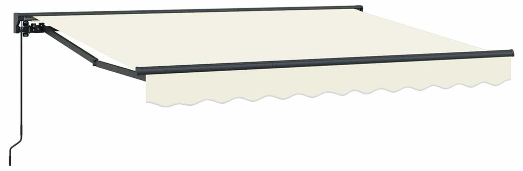 Manuell einziehbare Markise Creme 3,5 x 2 m