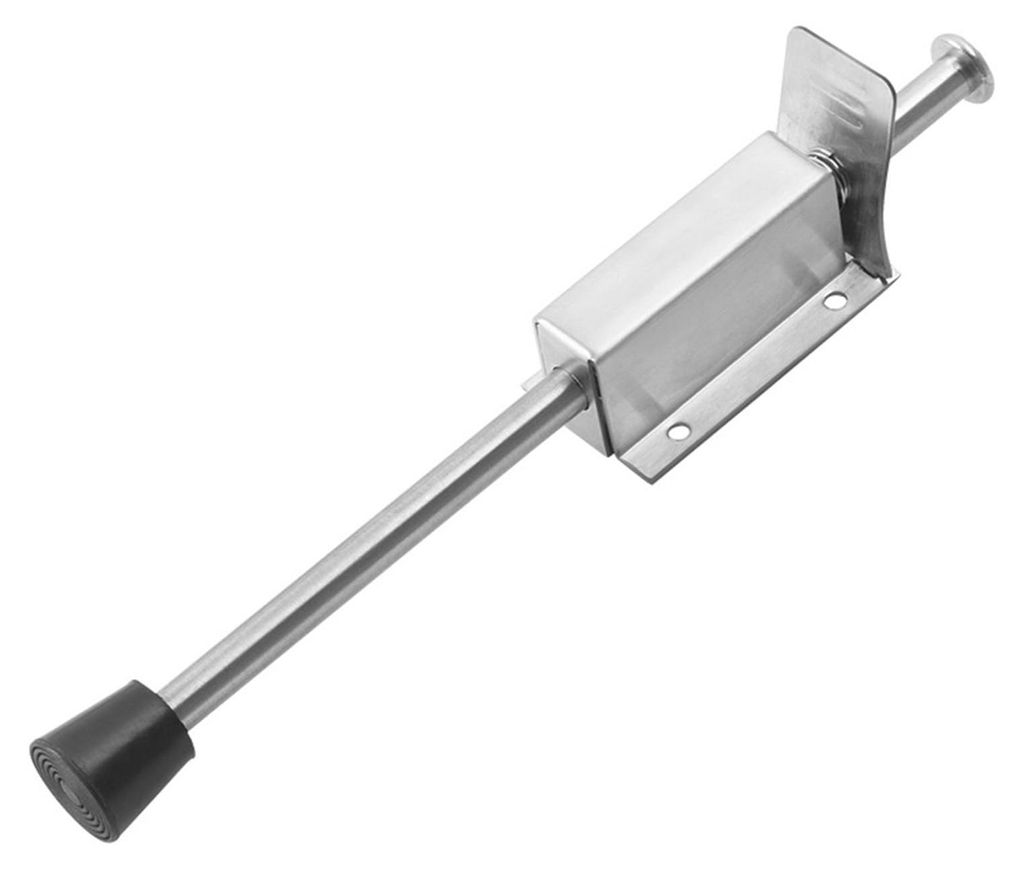 Bodentürstopper aus Edelstahl, 250 mm, Türhalter mit Fußpedal, verstellbarer Türhalter mit Gummifuß, rutschfest und robust, Türbremse für In...