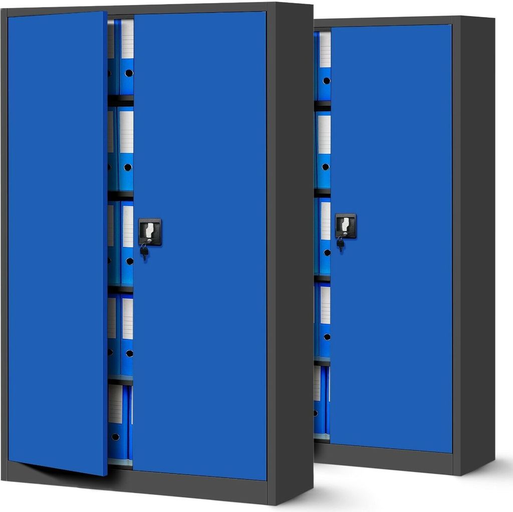 2er Set Aktenschrank XXL C001II Büroschrank Metallschrank Produktbild 