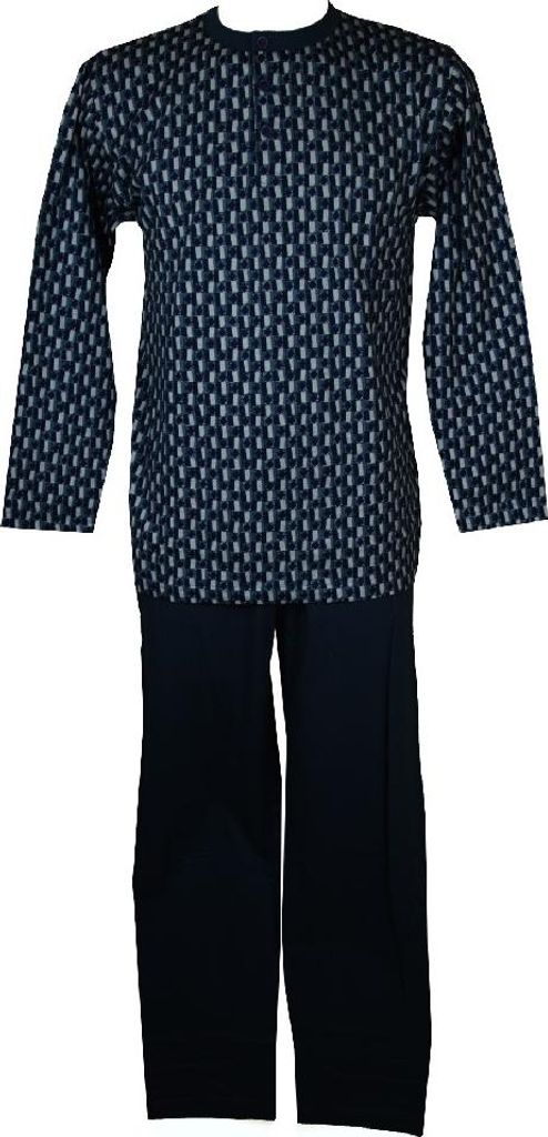 Pyjama Mann Baumwolle Langarm Seraphim Hals RAGNO Artikel N63501, 3 - TERZA, Cotone 100%