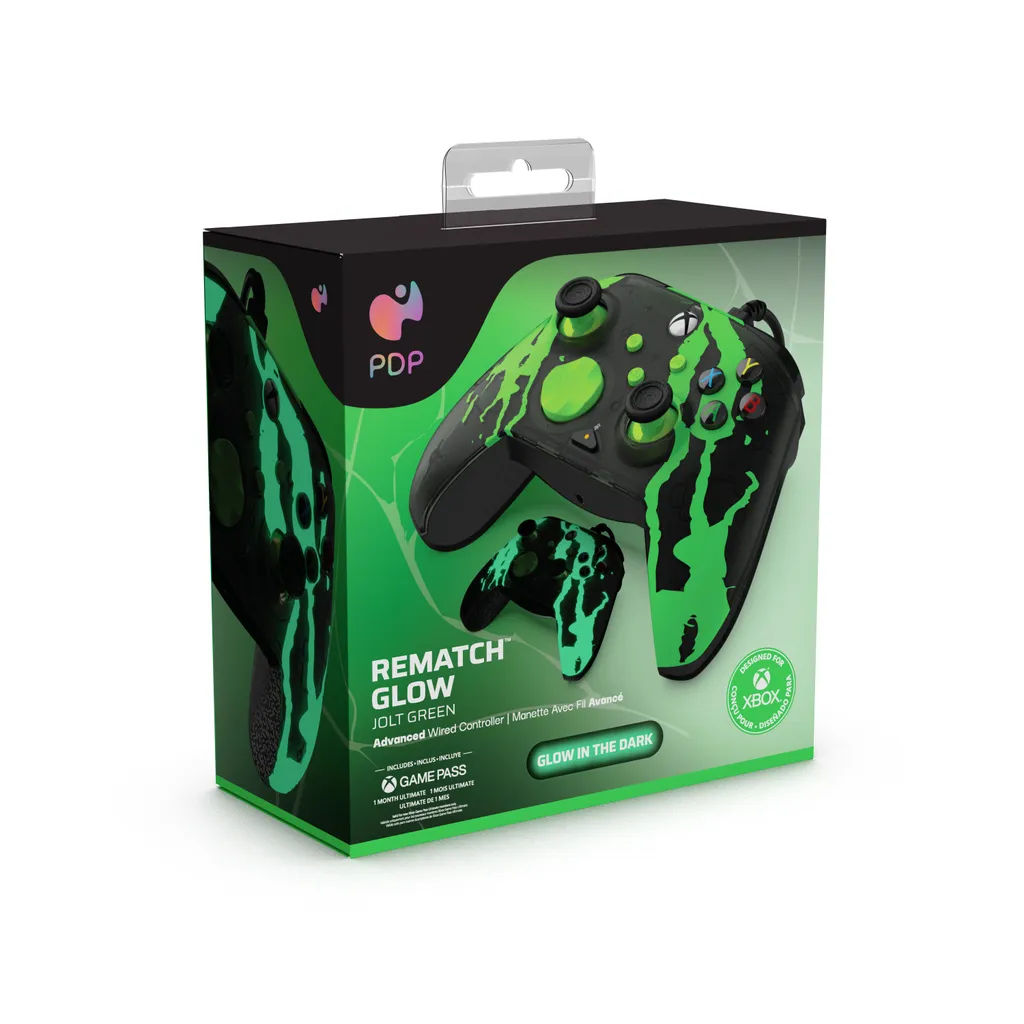 PDP Rematch Green Glow Manette avec Boutons Programmables pour Xbox X - 5