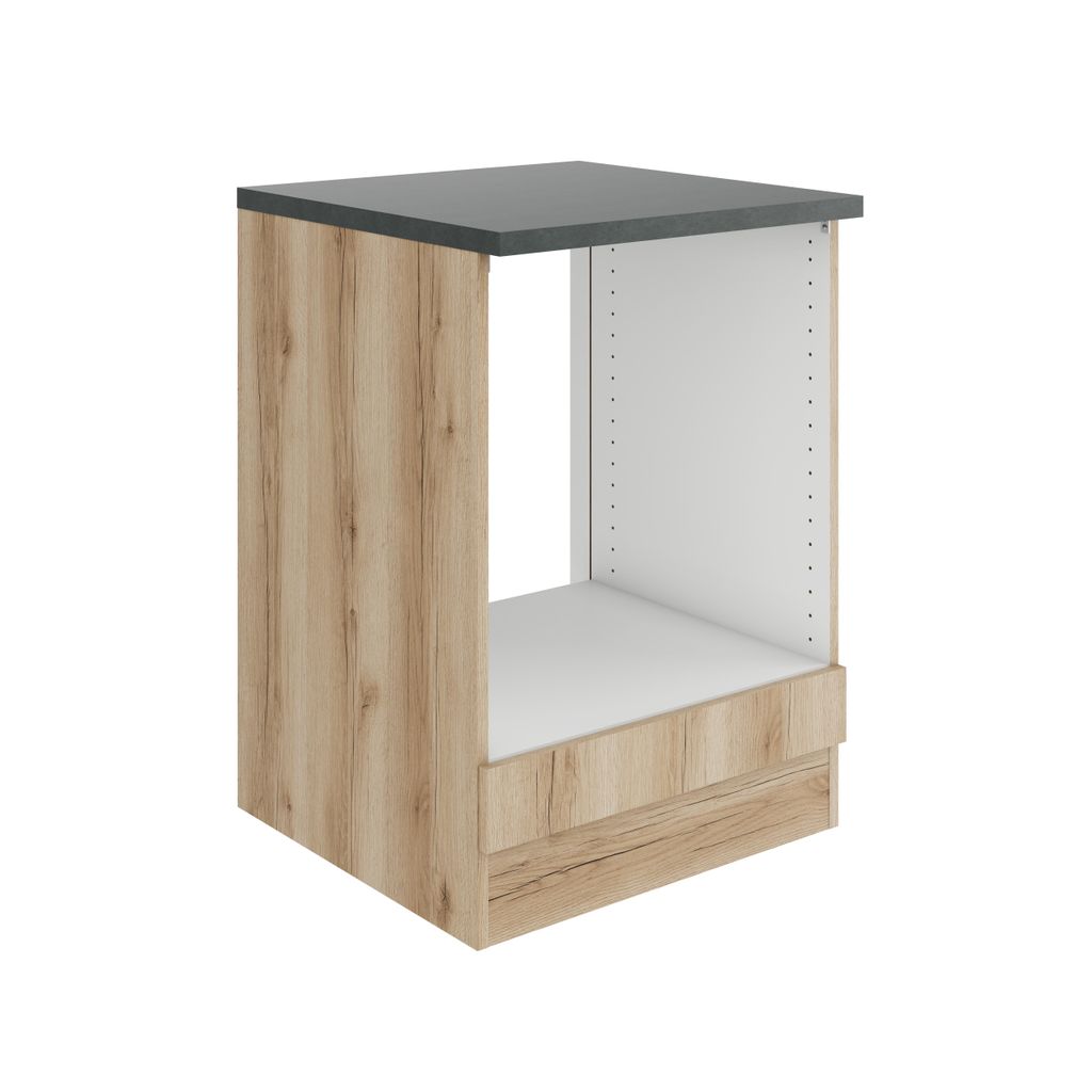 Optifit Herdumbauschrank Livorno290 BxTxH 60 x 60 x 84,8 cm wildeiche matt strukturiert zerlegt KULI U634-9+