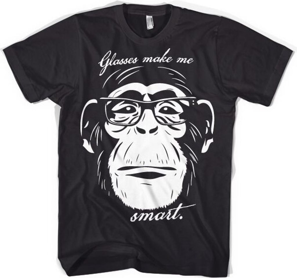 Glasses Makes Me Smart T-Shirt - X-Large - Black