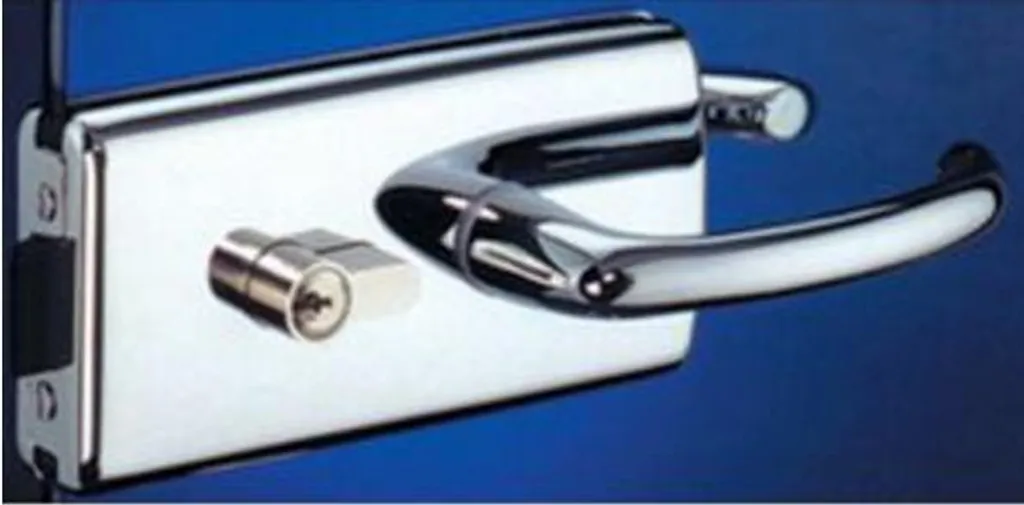 Serrure pour porte en verre STREMLER 4300 finition chrome éclatant