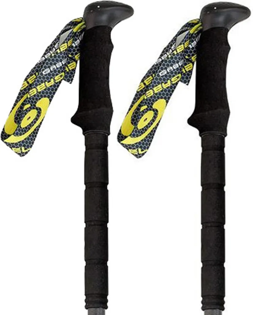 Bâtons de trekking carbone légers Multigrip Fl Ef Jaune avec grip long