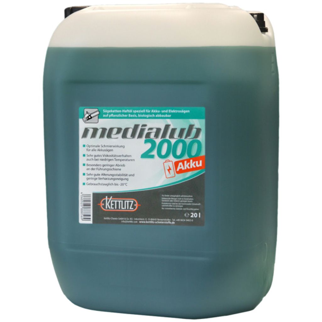 KETTLITZ-Medialub 2000 AKKU - Kettenöl für AKKU / Elektro Kettensägen 20 Liter Gebinde