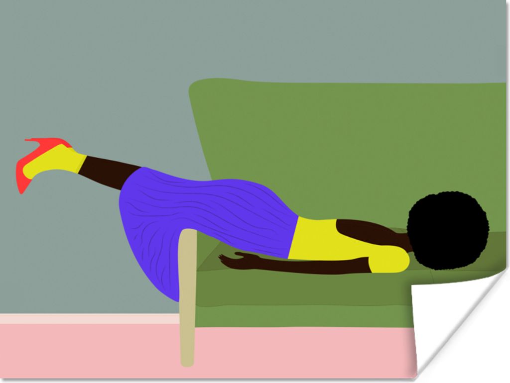 MuchoWow Poster Frau - Minimalismus - Design 80x60 cm - Kunst für zu Hause