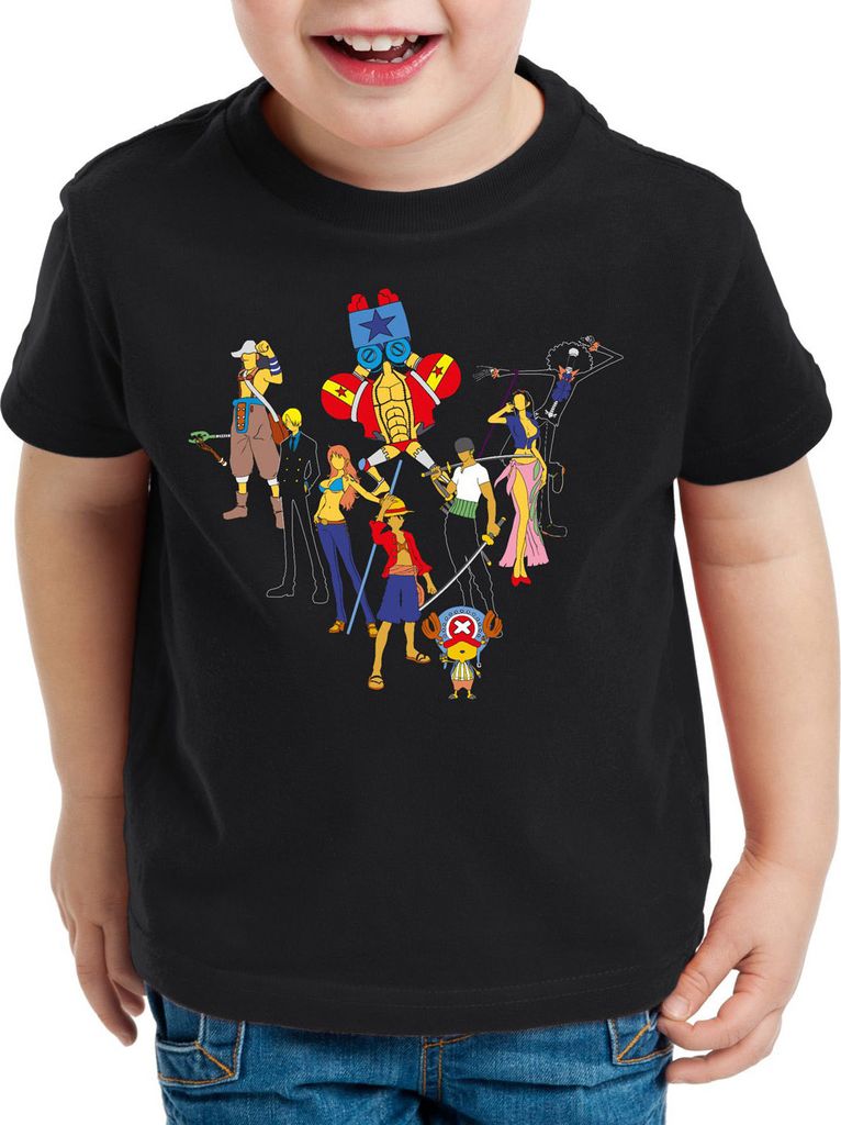 BaumwolleCloud Piratenbande Kinder T-Shirt ruffy zorro one nami lysop