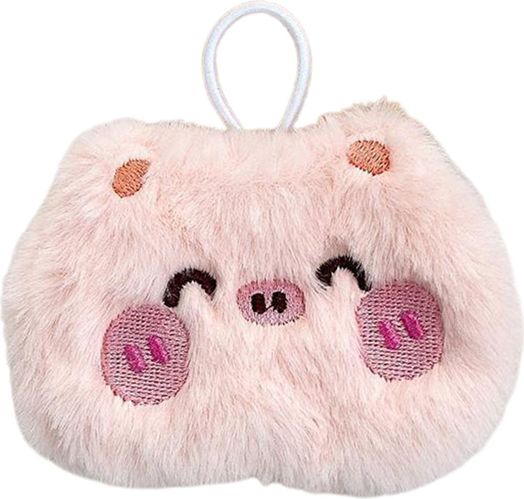 1 Set selbstheizender Handwärmer mit Lanyard-Design, hübsche Tierform, Plüsch, entzückender Winter-Mini-Handwärmer für das Büro-Schweinchen