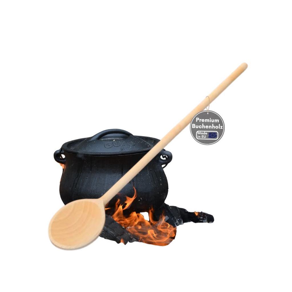 Großer Kochlöffel aus Buchenholz lang 60 cm, XXL Holzlöffel Produktbild 