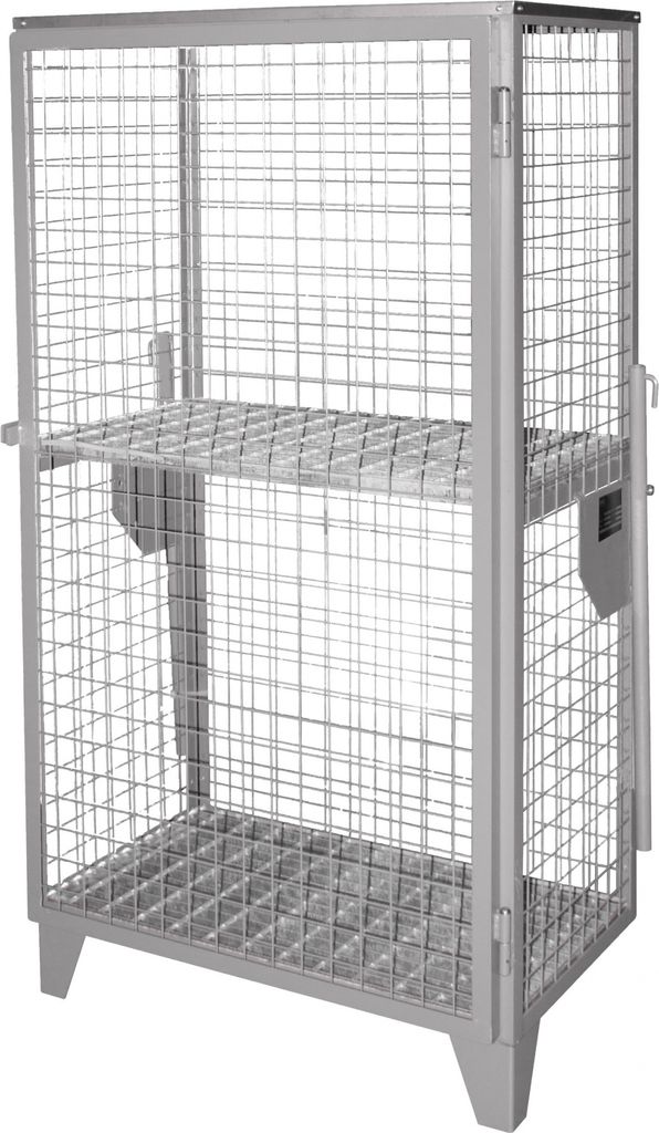 Bauer Gasflaschen-Depot GFD-R 4, Mausgrau, 1 Tür, Drahtgitter für 4x 11 kg-Gasflaschen