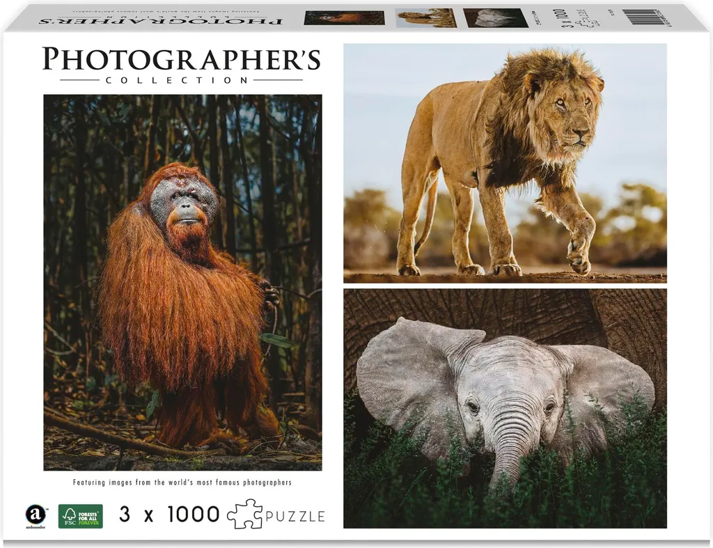 Puzzle Ambassador Animaux Sauvages 3x1000 pièces par Donal Boyd