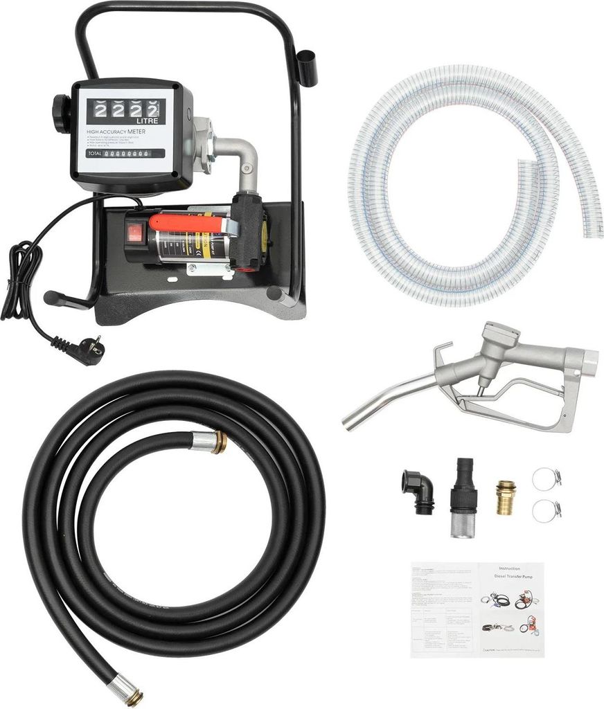 Ölwechselpumpe - Elektrische Ölabsaug- und Diesel-Transferpumpe - 45 L/min - 200 W - 3600 U/min - Für Öl und Diesel