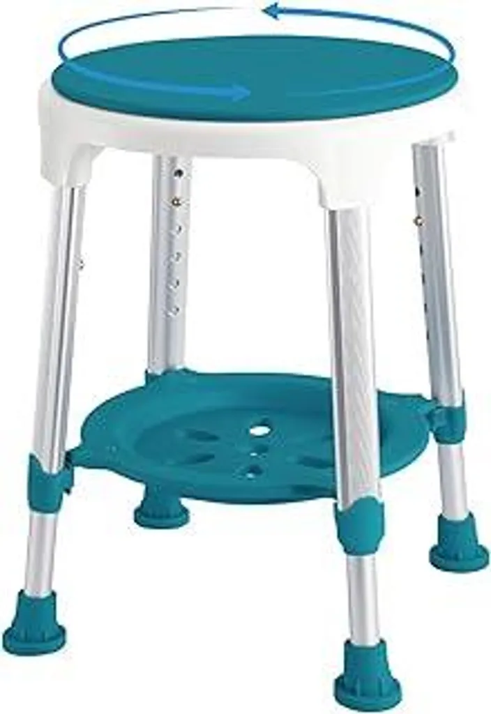 Sedia da Doccia KSITEX: Ergonomia Girevole e Sicurezza Certificata