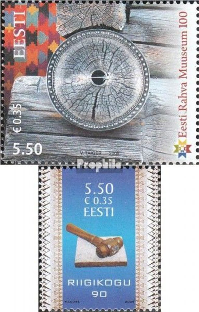 Briefmarken Estland 2009 Mi 635,636 (kompl.Ausg.) postfrisch Tallinn