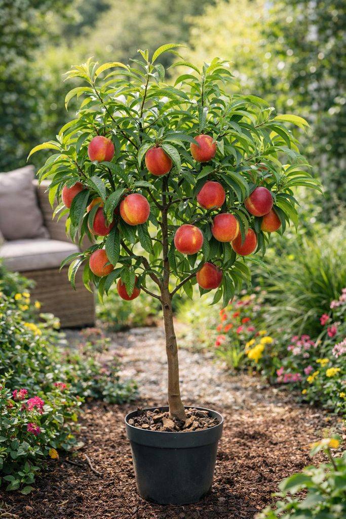Nectarine naine, tige de 130 à 180 cm – Prunus persica Image du produit 
