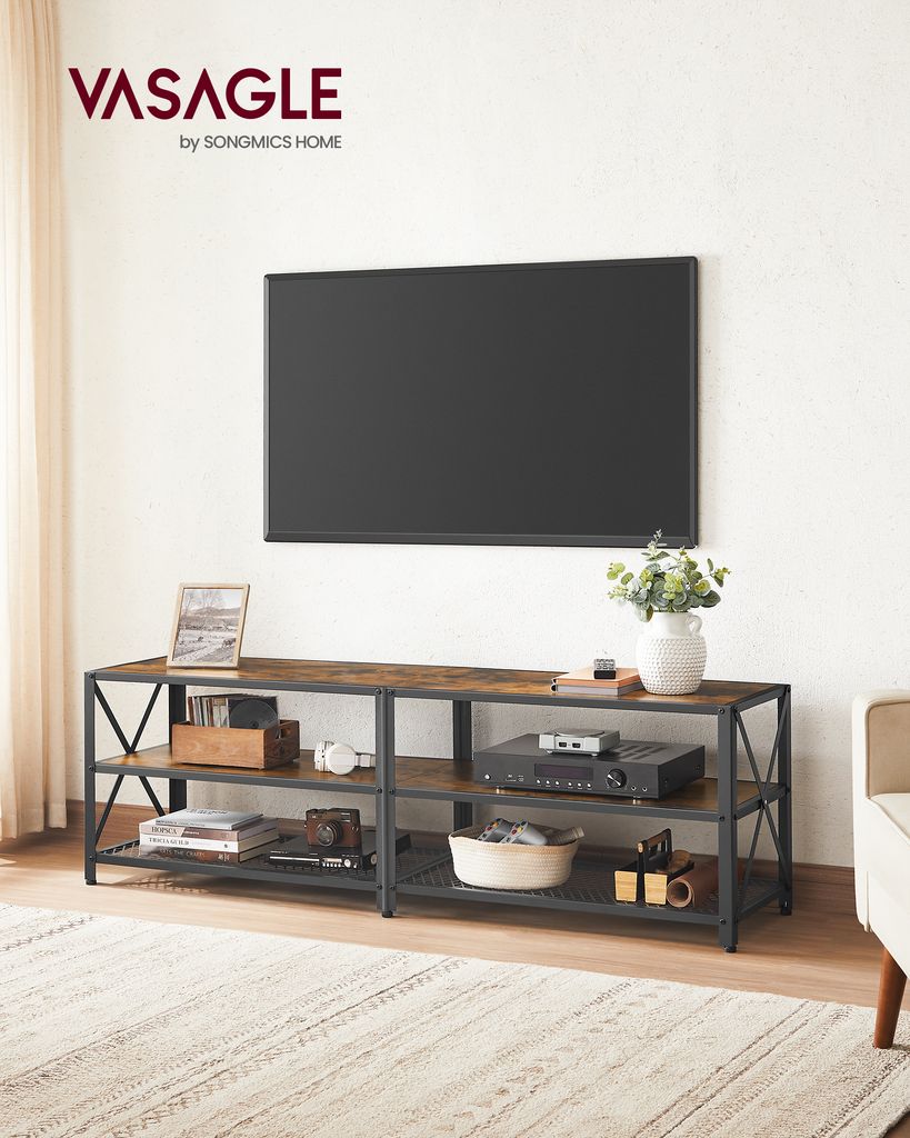 Televizní stolek RTV 160 cm hnědý LOFT Obrázek produktu