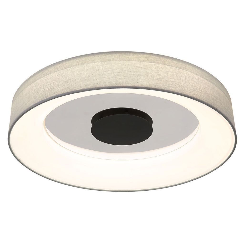LED Deckenleuchte, Dimmbar, Lautsprecher, Textil, D 46,8cm Produktbild 