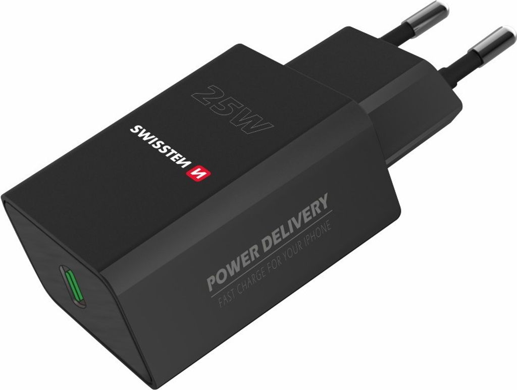 Reiseladegerät pd 25w für iphone und samsung schwarz