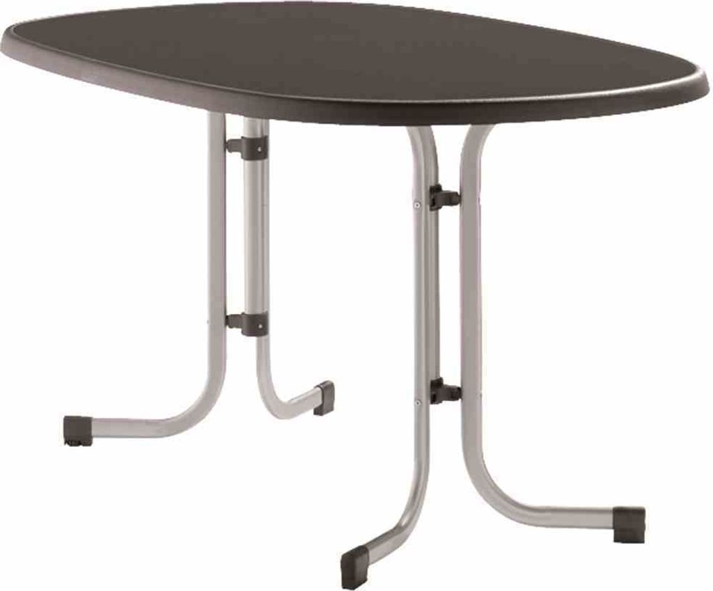 Klapptisch >252/< in anthrazit, Mecalit -Pro, Stahl - 140x72x90cm (BxHxT)