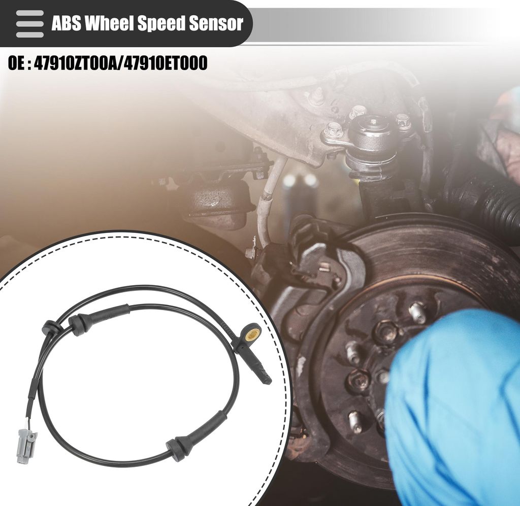 ABS Sensor Vorne Recht für Nissan Sentra 2009-2012 Kunststoff Schwarz