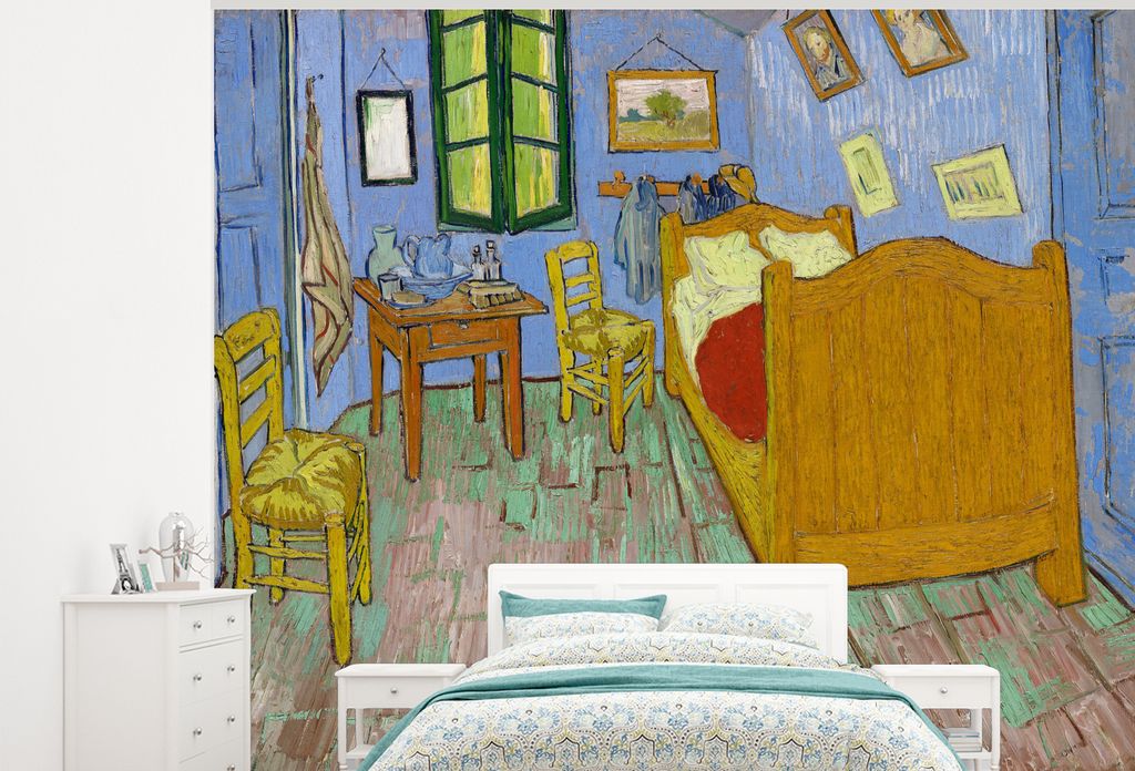 MuchoWow Fototapete für Wohnzimmer oder Schlafzimmer Wandtapete Vinyl Motivtapete Schlafzimmer in Arles - Vincent van Gogh - 275x220 cm - Gemustert